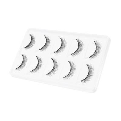 IWOWHERO Reusable False Eyelashes, Black, 5 Pairs, Natural and Thick