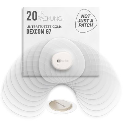 Not Just a Patch Dexcom One+ and Dexcom G7 Patches - 20-Pack, Clear