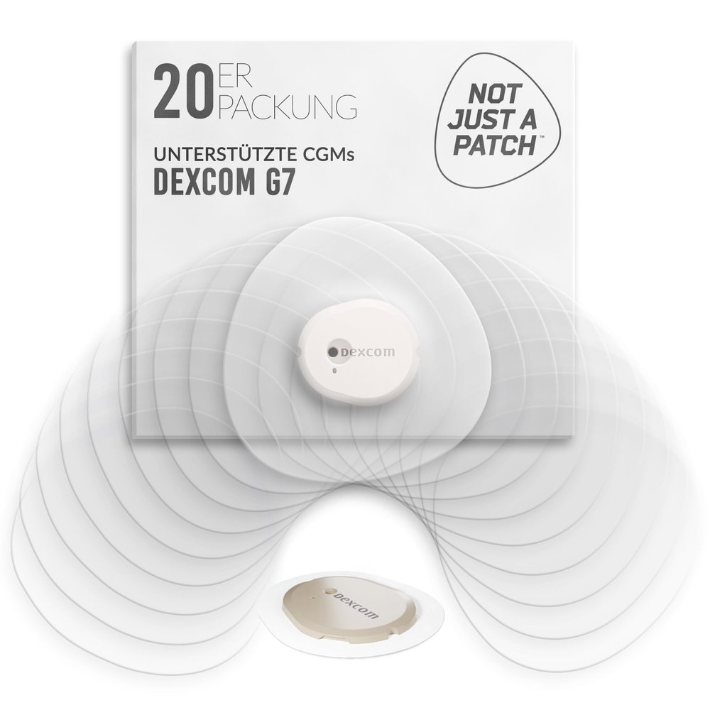 Not Just a Patch Dexcom One+ and Dexcom G7 Patches - 20-Pack, Clear