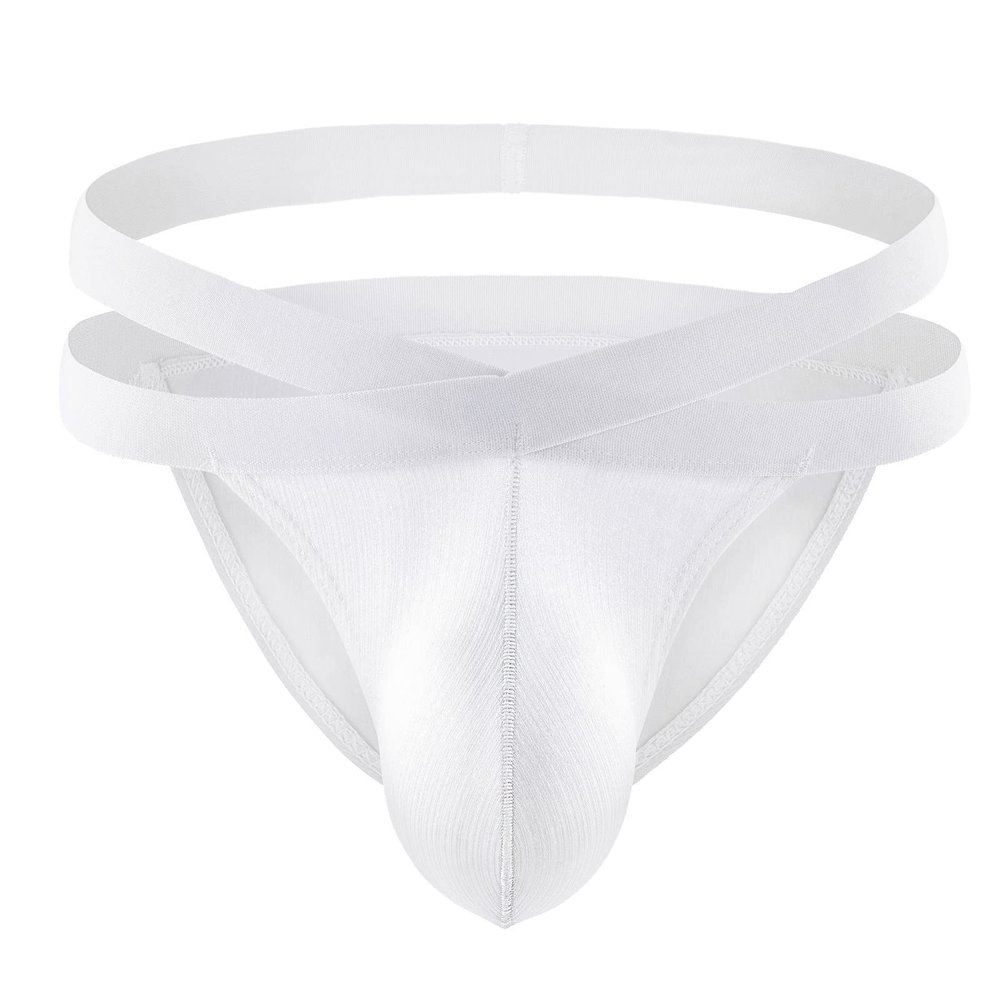 JUZILO Men's Stretch Breathable Thong, Low-Waist G-String