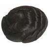 HairNotion Men's Human Hair Toupee, Lace Front and Top with Skin, Hairpiece #1B (5 x 8 in) view 4