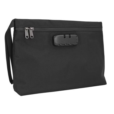 Qcwwy Odor-Proof Storage Bag with Activated Carbon Filter Lining and Combination Lock (Black)