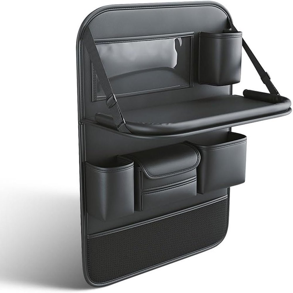 ZhangXD Car Seat Back Protector for Genesis GV80 (2020–2022), Waterproof Backseat Organizer with Folding Table