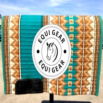 EQUIGEAR Western Show Horse Saddle Pad, New Zealand Wool, Handcrafted, Sensor Flex (Adjustable), BA25 (34 x 36 in)