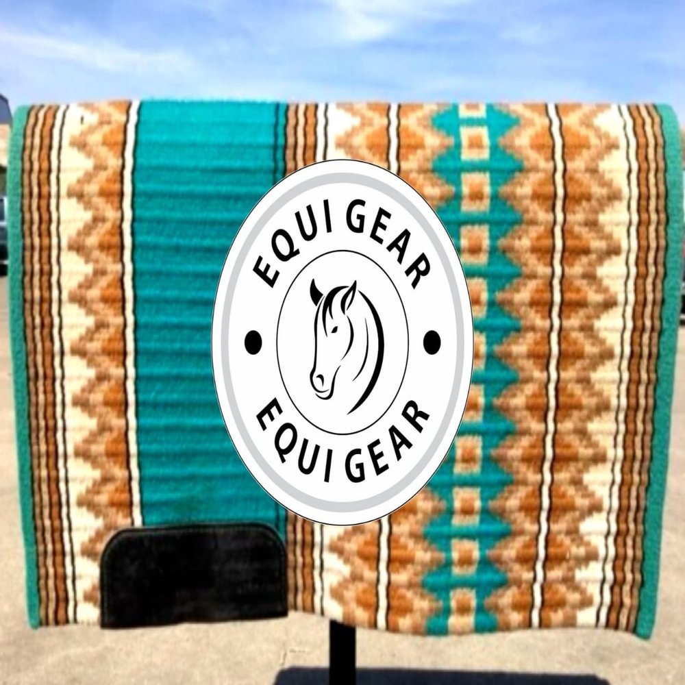 EQUIGEAR Western Show Horse Saddle Pad, New Zealand Wool, Handcrafted, Sensor Flex (Adjustable), BA25 (34 x 36 in)