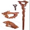 Pear Wood Walking Stick with Carved Head Handle, 93 × 12 cm view 2