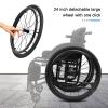 Sports Wheelchair, Portable Folding Aluminum Wheelchair, Self-Propelled, 100 kg Capacity view 4
