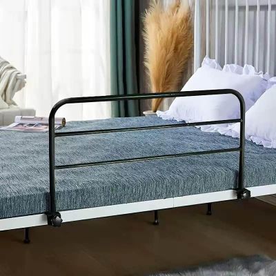 zjsm Adjustable Bed Rail for Older Adults, Clip-On Safety Rail with Grab Handle, Black, 80 x 40 cm