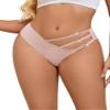 comeondear Women's Sexy Seamless String Thong, Low-Rise Invisible G-String, Pink, S view 1