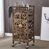 GQQDDD Retro Salon Trolley with 4 Pull-Out Gold Drawers, 90 × 33 × 37 cm, Color A view 3