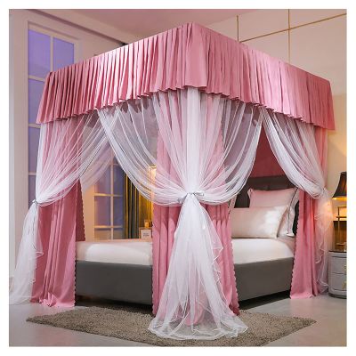 Princess Bed Canopy with Stand, King-Size Mosquito Net for Girls, 1.5 x 2 m, Color D