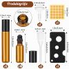 MELLIEX 15-Piece Roll-On Glass Bottles for Essential Oils, 5/10 mL Amber Bottles with Stainless Steel Roller Balls view 3