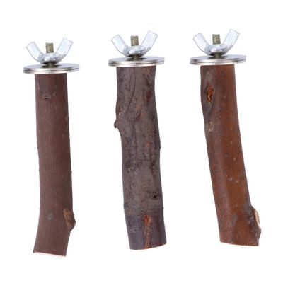 BUGUUYO 3-Piece Claw-Grinding Perches for Hamsters and Squirrels