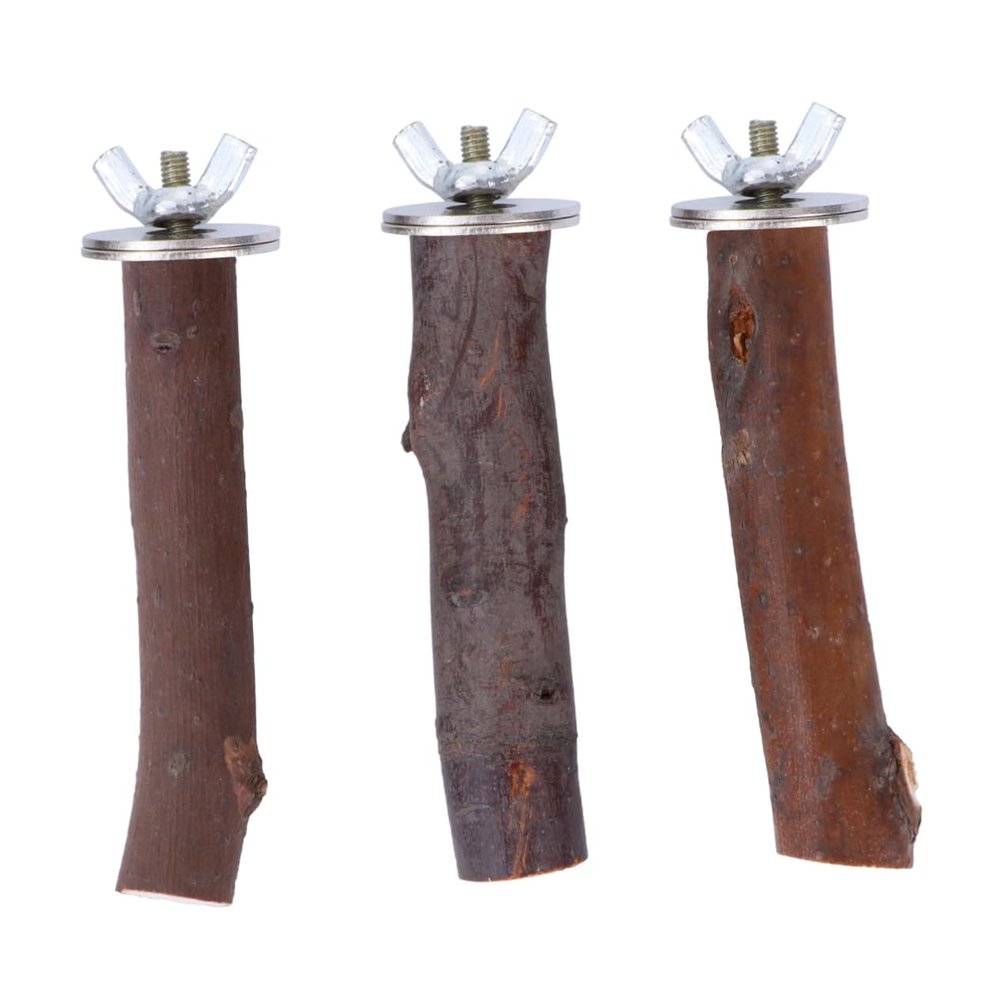 BUGUUYO 3-Piece Claw-Grinding Perches for Hamsters and Squirrels
