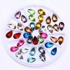 TPIONEER 3D Crystal Nail Art Rhinestones, Small Irregular Flat-Back Glass Beads in Wheel view 1