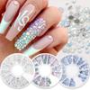 TPIONEER 3D Crystal Nail Art Rhinestones, Small Irregular Flat-Back Glass Beads in Wheel view 4