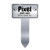GRAVURE CONCEPT Personalized PVC Pet Memorial Stone, Model 3, Aluminum Gray, Glossy, Black Text view 1