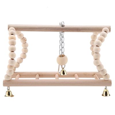 OKJHFD Wooden Climbing Swing Ladder for Birds and Hamsters