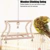 OKJHFD Wooden Climbing Swing Ladder for Birds and Hamsters view 4