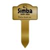 GRAVURE CONCEPT Personalized PVC Pet Memorial Stone, Model 2, Matte Gold with Black Text view 1