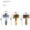 GRAVURE CONCEPT Personalized PVC Pet Memorial Stone, Model 2, Matte Gold with Black Text view 3