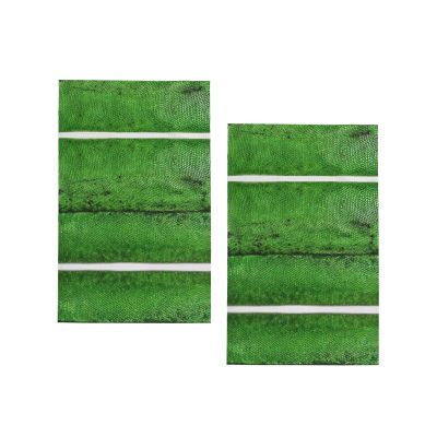 Absorbent Waffle Kitchen Towels, Green, 40.6 x 66 cm