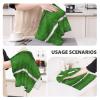 Absorbent Waffle Kitchen Towels, Green, 40.6 x 66 cm view 4