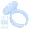 100 Disposable Eyelash Glue Ring Cups with 2 Rolls of Adhesive Dots, Blue view 2