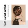 Crescent Moon Hair Stick for Buns with White Pearl view 2