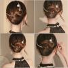 Crescent Moon Hair Stick for Buns with White Pearl view 3