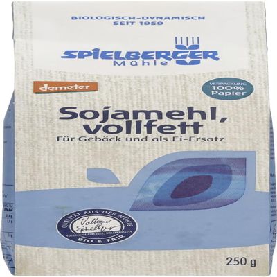 Full-Fat Roasted Soy Flour, Demeter, 18 x 250 g