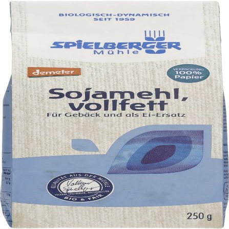 Full-Fat Roasted Soy Flour, Demeter, 18 x 250 g