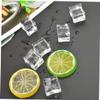 Artificial Resin Ice Cubes, 50 Pieces, Crystal Clear, Cube-Shaped, 30 view 2