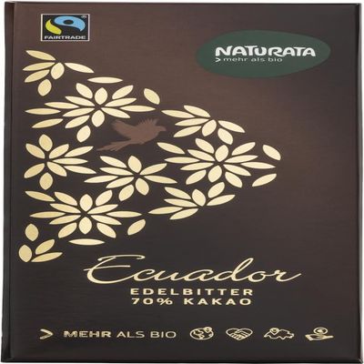 Ecuador Fine Dark Chocolate 70%, 18 x 100 g