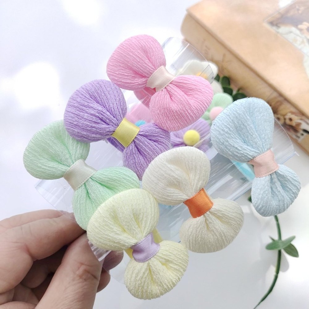 ADIASEN 6 x Dog Hair Accessories with Bow
