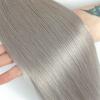 18-Inch Silver Brazilian Remy Human Hair Bundles with 13x4 Frontal and Closure view 4