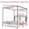Princess Bed Canopy with Mosquito Net for Double, Queen, and King Beds view 4