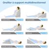 INFANZIA Bed Wedge Pillow, Orthopedic Memory Foam Triangle Pillow for Sleep Apnea, Acid Reflux and Leg Elevation view 4