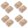 FRCOLOR 8-Piece Compact Contact Lens Case Set, Milk Tea view 1