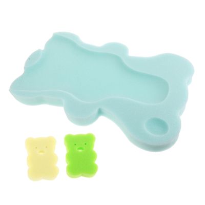 ibasenice Baby Bath Sponge Mat, Soft, Non-Slip, Machine Washable, for Bathing and Changing Newborns and Babies, Random Color