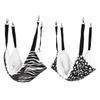 BESPORTBLE 2-Piece Breathable Reversible Cat Hammock Set for Cats and Small Dogs, Polka Dot and Zebra Designs view 1