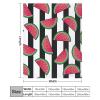 QUEWIQR Flannel Blanket, Watermelon Stripe Fruit Pattern, Soft Fleece Throw, 150 x 200 cm view 2