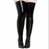 GAYLOP Black Latex Rubber Socks, Tight Long Stockings, Polished, Handmade, S-XXL, Black, XL view 1
