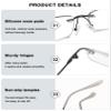 ABETOS Photochromic Progressive Reading Glasses, Rimless, Blue-Light Filter, Gold +1.5 view 4