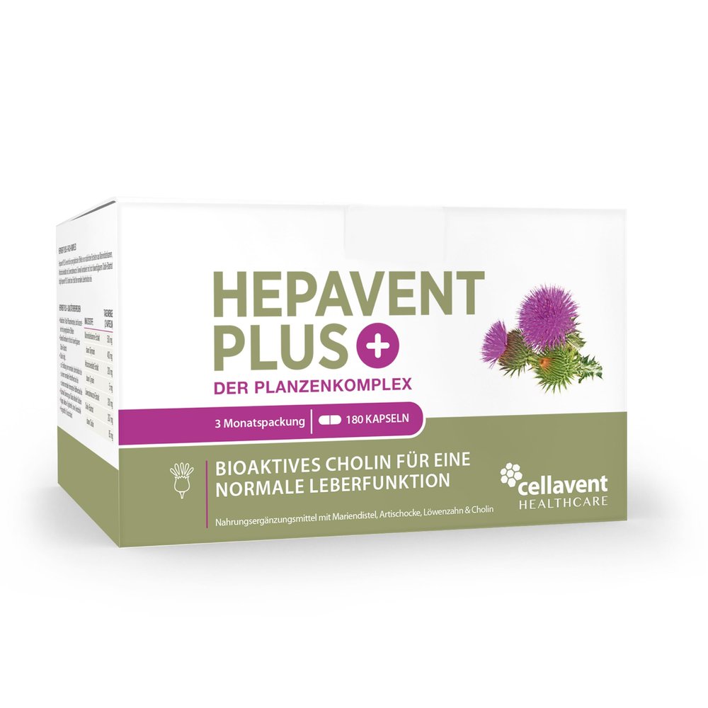 Strongest Milk Thistle, Artichoke & Dandelion Capsules – 85 mg Choline for Liver Function – 80% Silymarin (400 mg per Day), Highly Bioavailable & Vegan – 180 Capsules – Hepavent PLUS