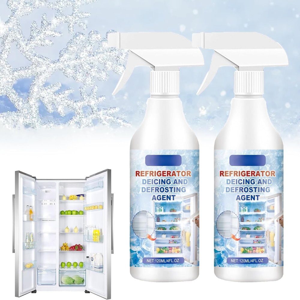 Refrigerator Freezer Defrosting Spray, 120 ml, Ice Remover, 2-Pack