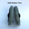 6-Inch Non-Inflatable Wheelchair Front Wheels, 1 Pair, Gray Solid Tires with ABS Hubs view 2