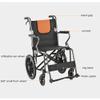 PNAJFUEL Foldable Aluminum Alloy Wheelchair with Belt and Double Shock Absorbers view 2