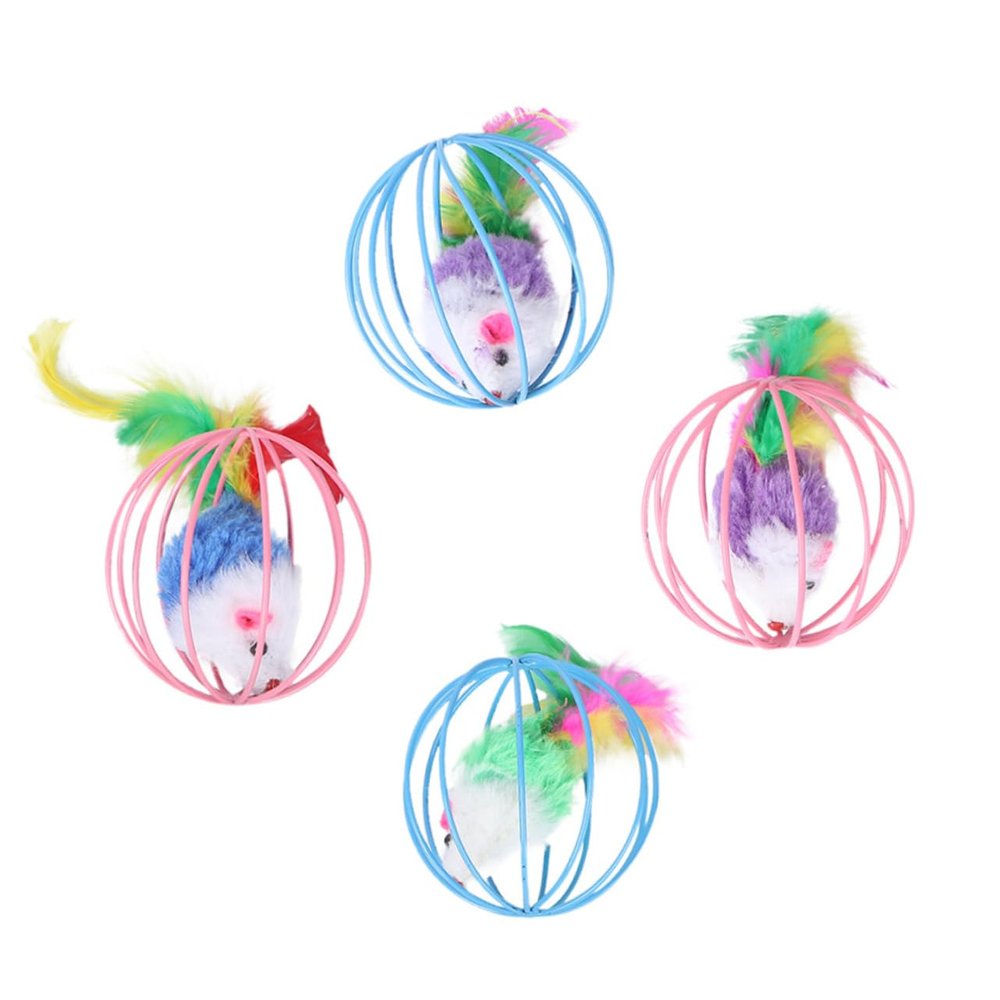 BESPORTBLE Automatic Cat Toy Mouse - 4 Plush Mice