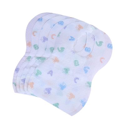 KOMBIUDA 10-Pack Disposable Baby Bibs with Crumb Catcher Pocket